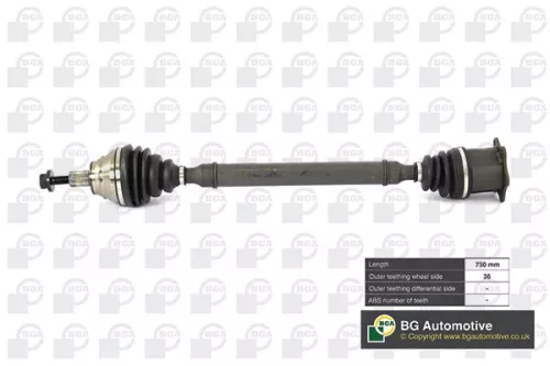 Bga Front Right Drive Shaft For Audi Seat Skoda Vw A3 Altea Altea Xl Caddy Cc Eo