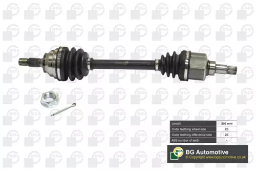 Bga Front Left Drive Shaft For Citroën Peugeot Berlingo / Berlingo First Partner