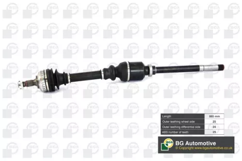 Bga Front Right Drive Shaft For Citroën Peugeot Berlingo / Berlingo First Partne