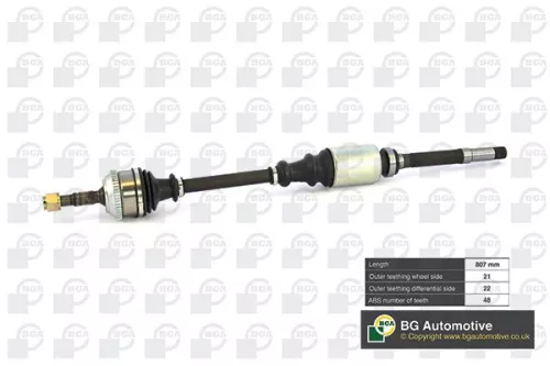 Bga Front Right Drive Shaft For Citroën Peugeot 106 Saxo