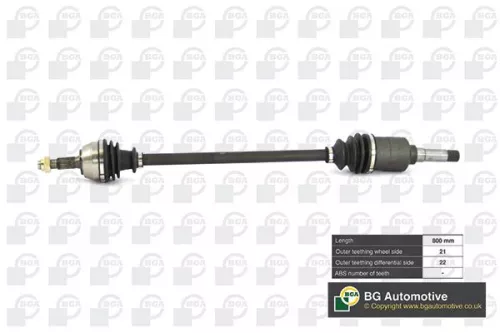 Bga Front Right Drive Shaft For Citroën Peugeot 106 Ax Saxo