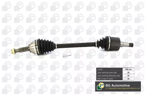 Bga Front Left Drive Shaft For Ford Transit
