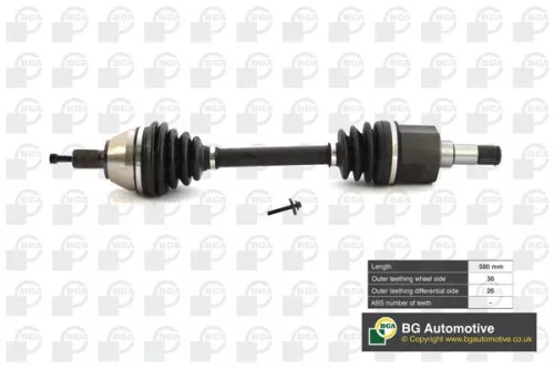 Bga Front Left Drive Shaft For Ford Volvo C-max C30 C70 Focus Focus C-max S40 V5