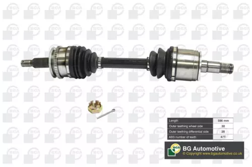 Bga Front Left Drive Shaft For Mitsubishi L200 / Triton
