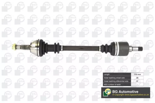 Bga Front Left Drive Shaft For Citroën Fiat Peugeot 806 807 Boxer C8 Ducato Evas