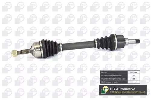 Bga Front Left Drive Shaft For Peugeot 206 206 Van