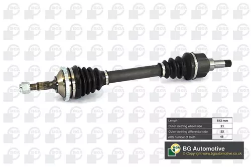 Bga Front Left Drive Shaft For Peugeot 206 206 Van