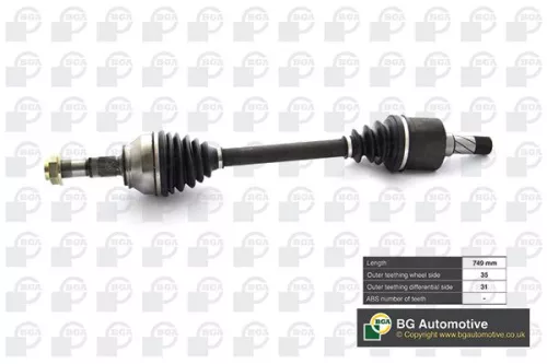 Bga Front Left Drive Shaft For Citroën Fiat Peugeot Boxer Ducato Jumper