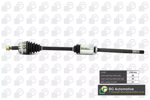 Bga Front Right Drive Shaft For Nissan Opel Renault Vauxhall Interstar Master Mo