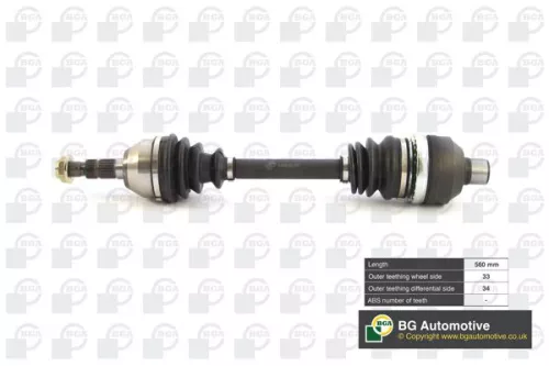 Bga Front Right Drive Shaft For Opel Vauxhall Astra Astravan Zafira Zafira / Zaf