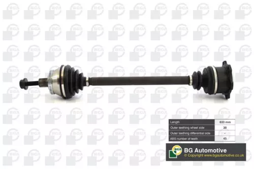 Bga Front Right Drive Shaft For Audi Skoda Vw A4 Passat Superb