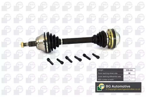 Bga Front Left Drive Shaft For Audi Seat Skoda Vw A3 Bora Golf Leon Octavia Tole