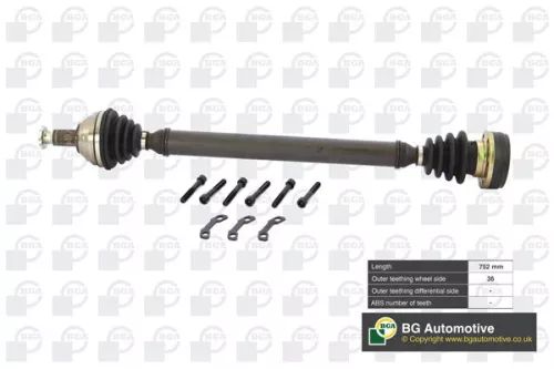 Bga Front Right Drive Shaft For Audi Seat Skoda Vw A2 Cordoba Fabia Ibiza Polo R