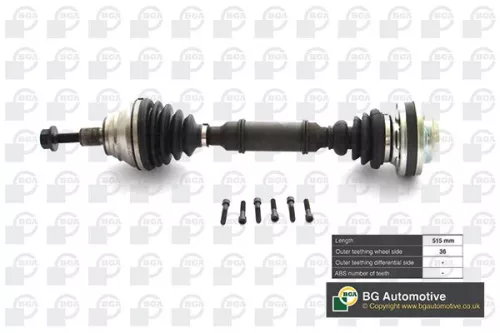 Bga Front Left Drive Shaft For Audi Seat Skoda Vw A3 Altea Altea Xl Caddy Caddy 