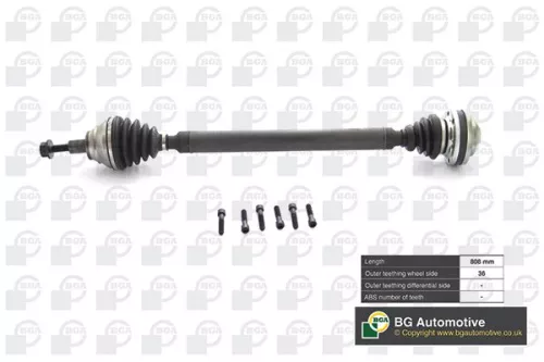 BGA BGA DS9631R Bga Front Right Drive Shaft For Vw Caddy 