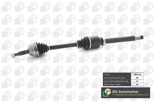 Bga Front Right Drive Shaft For Ford Transit Transit Tourneo