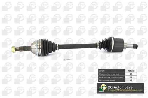 Bga Front Left Drive Shaft For Ford Transit Transit Tourneo