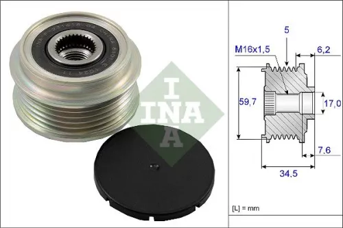 Ina Overrunning Alternator Clutch Pulley For Hyundai Kia Carnival Carnival / Grand Carniv