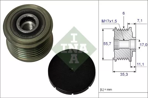 Ina Overrunning Alternator Clutch Pulley For Ford Transit