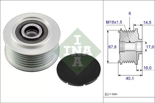 Ina Overrunning Alternator Clutch Pulley For Vw California Transporter