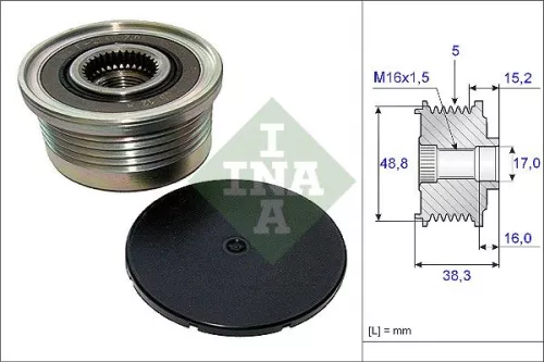 Ina Overrunning Alternator Clutch Pulley For Dacia Mitsubishi Nissan Opel Renault Vauxhal