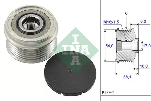 Ina Overrunning Alternator Clutch Pulley For Alfa Romeo Bmw Citroën Fiat Ford Lancia Opel