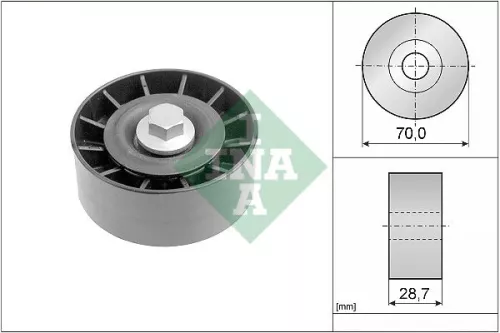 Schaeffler INA Schaeffler INA 532 0254 10 Ina Deflection Idler Guide Pulley V-ribbed Belt For Ford Escort Fiesta Orion Transit T 