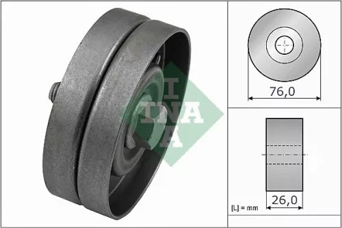 Ina Deflection Idler Guide Pulley V-ribbed Belt For Audi Hyundai Kia Seat Vw A3 Bora E