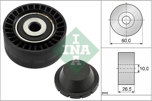 Ina Deflection Idler Guide Pulley V-ribbed Belt For Citroën Citroën (Df-psa) Ds Fiat O