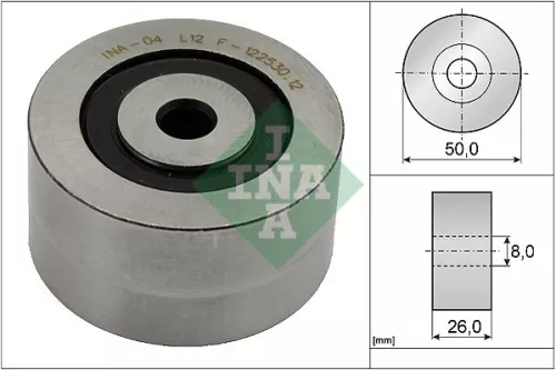 Ina Deflection Idler Guide Pulley V-ribbed Belt For Citroën Fiat Lancia Peugeot Suzuki