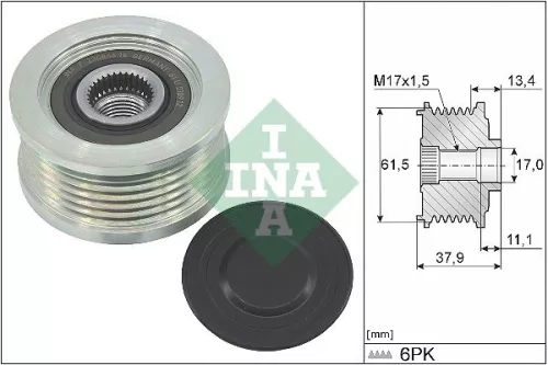 Ina Overrunning Alternator Clutch Pulley For Alfa Romeo Fiat Lancia 145 146 156 Brava Bra