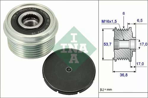 Ina Overrunning Alternator Clutch Pulley For Ford Mondeo