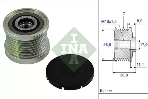 Ina Overrunning Alternator Clutch Pulley For Dacia Lada Nissan Opel Renault Samsung Smart