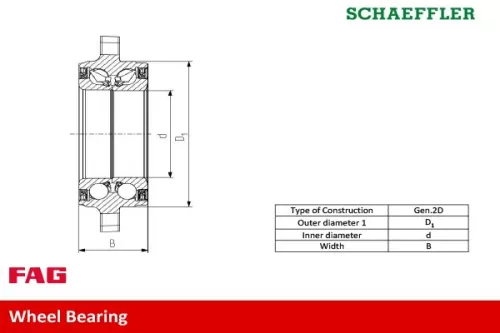 Schaeffler FAG Schaeffler FAG 713 6185 70 Fag Rear Wheel Bearing Kit For Holden Toyota Corolla Corolla Levin Nova Sprinter 