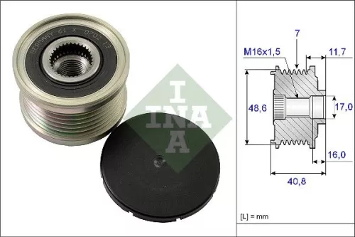 Ina Overrunning Alternator Clutch Pulley For Dacia Fiat Mercedes-benz Nissan Opel Renault