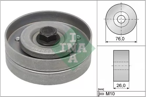 Ina Deflection Idler Guide Pulley V-ribbed Belt For Chevrolet Honda Opel Vauxhall Astr