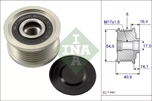 Ina Overrunning Alternator Clutch Pulley For Alfa Romeo Fiat Lancia Opel Saab Vauxhall 15