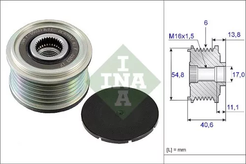Ina Overrunning Alternator Clutch Pulley For Dacia Lada Mahindra Renault Nissan Renault C