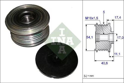 Ina Overrunning Alternator Clutch Pulley For Renault Clio Modus / Grand Modus Thalia