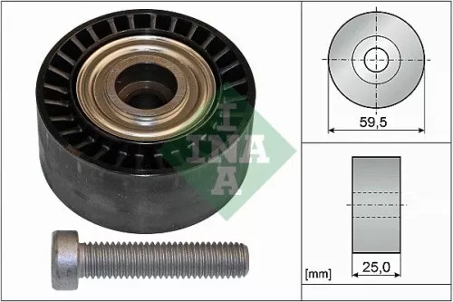 Ina Deflection Idler Guide Pulley V-ribbed Belt For Citroën Fiat Peugeot 206 206 Van 3