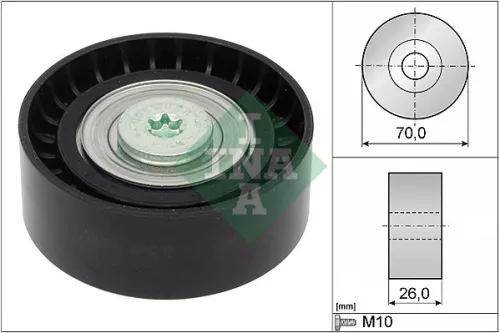 Ina Deflection Idler Guide Pulley V-ribbed Belt For Citroën Fiat Lancia Peugeot 406 60