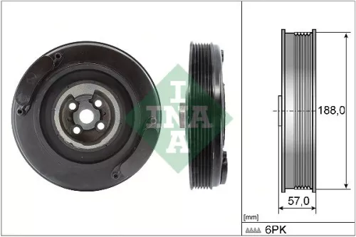 Ina Crankshaft Pulley for Audi Volvo Vw 850 A6 Crafter 30-35 Crafter 30-50 