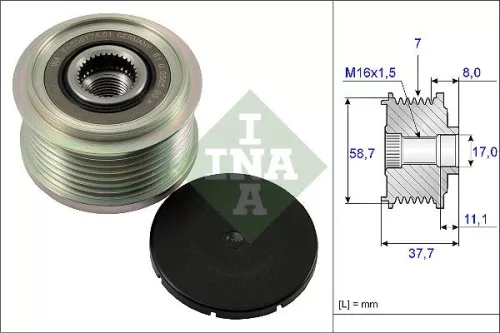 Ina Overrunning Alternator Clutch Pulley For Ford Ford (Jmc) Ford Asia & Oceania Ford Aus