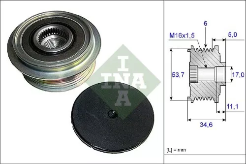 Ina Overrunning Alternator Clutch Pulley For Ford Volvo Galaxy Mondeo S-max S80 V70