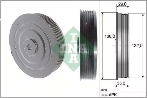 Ina Crankshaft Pulley for Renault Clio Kangoo Laguna Master Megane Scénic