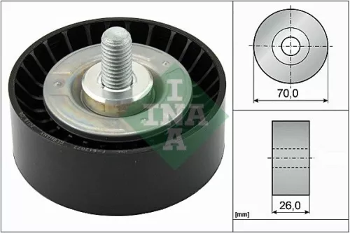 Ina Deflection Idler Guide Pulley V-ribbed Belt For Bmw Bmw (Brilliance) 1 3 3 Series 