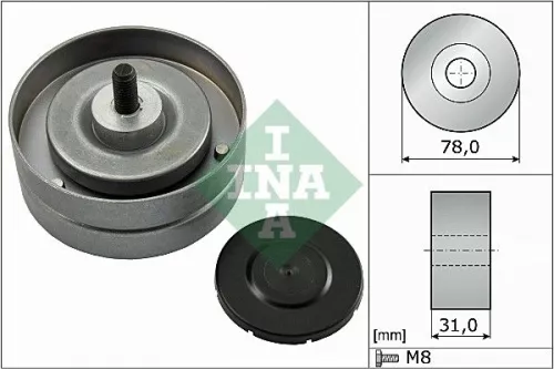 Ina Deflection Idler Guide Pulley V-ribbed Belt For Audi Vw A8 Phaeton