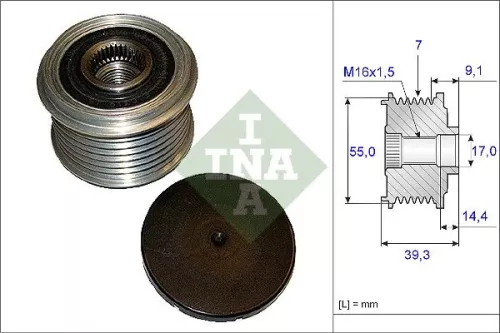 Ina Overrunning Alternator Clutch Pulley For Byd Hyundai Kia Borrego Ix55 M6 S6