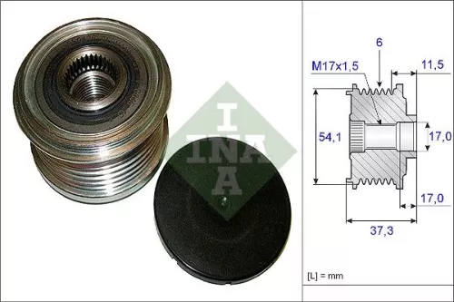 Ina Overrunning Alternator Clutch Pulley For Citroën Fiat Lancia Peugeot 207 307 307 Sw 3