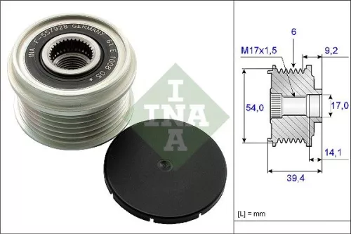 Ina Overrunning Alternator Clutch Pulley For Alfa Romeo Chrysler Citroën Fiat Lancia Opel